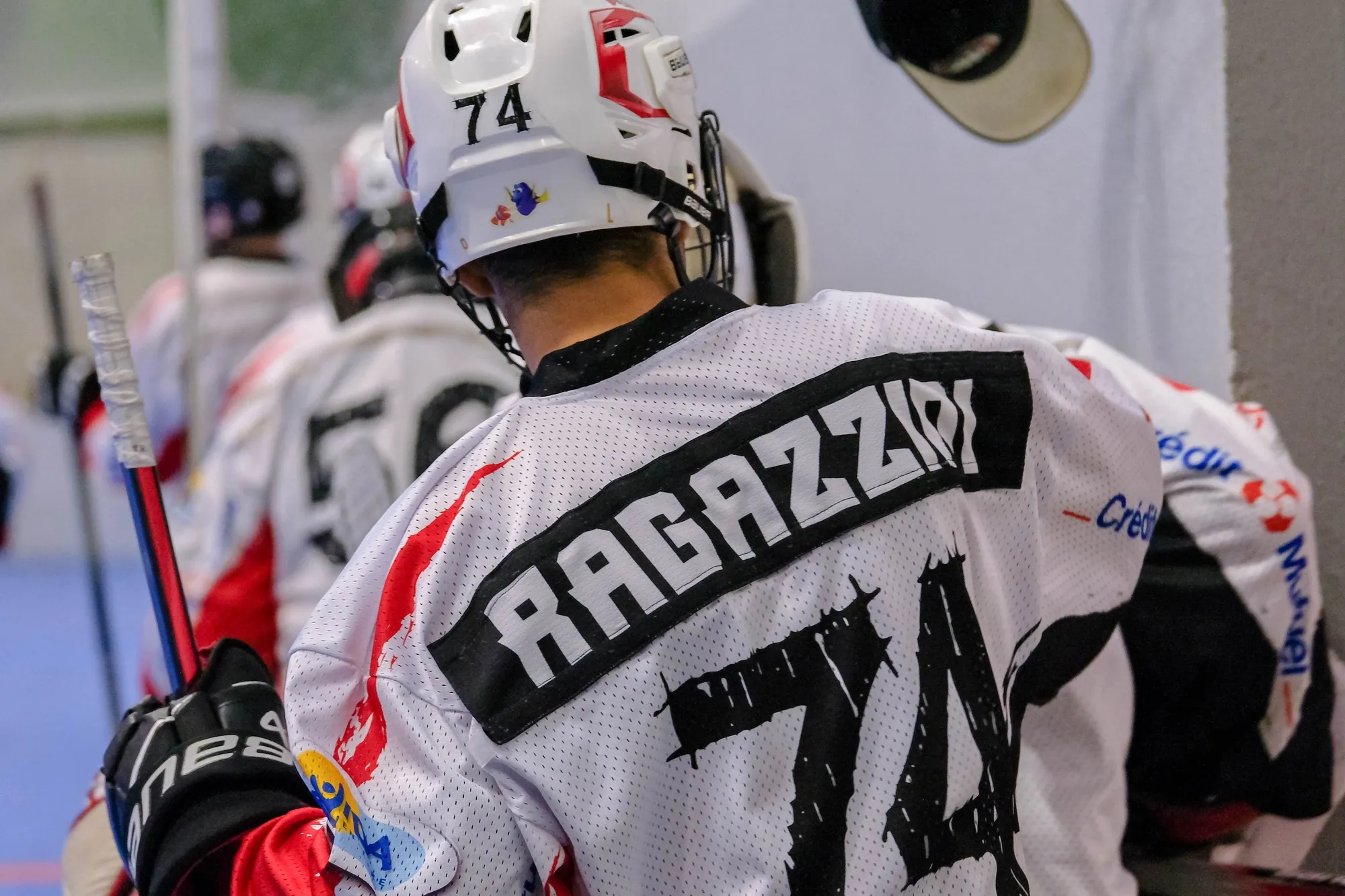 Maillot floqué « Ragazzini 74 » sur le banc